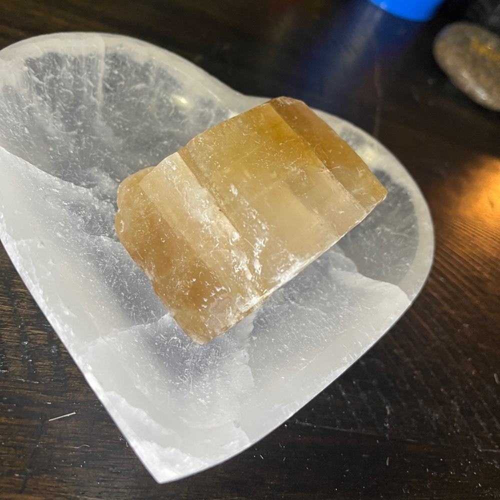 Raw Optical Honey Calcite Piece!